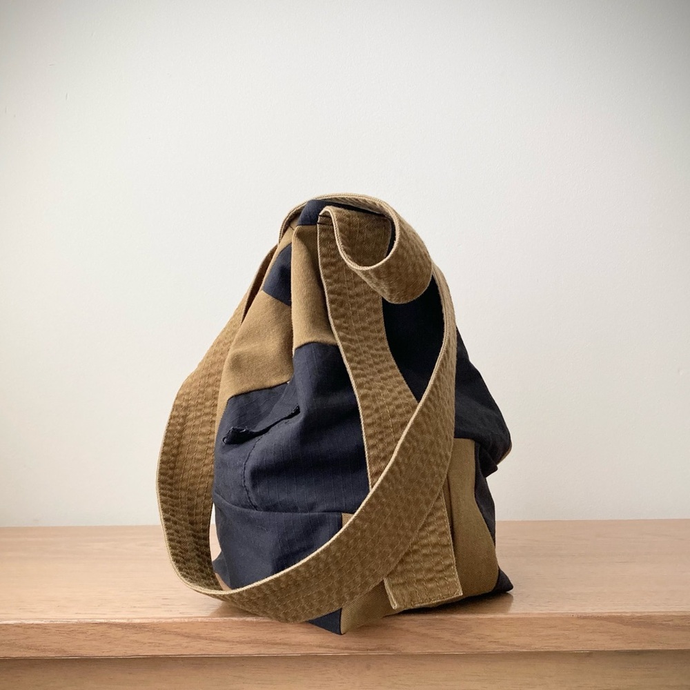 origami japanese boro artist crossbody patchwork bag color block upcycle joodito - Picture 5 of 10